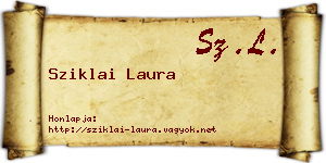 Sziklai Laura névjegykártya